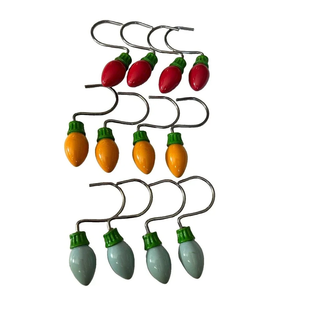 Halloween and Christmas Shower Curtain Hooks Decorative Shower Rings 12 pcs each